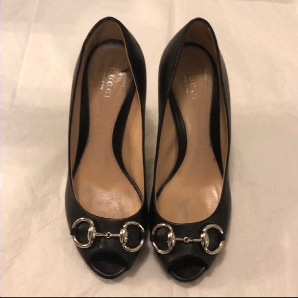 Gucci horse bit black pumps